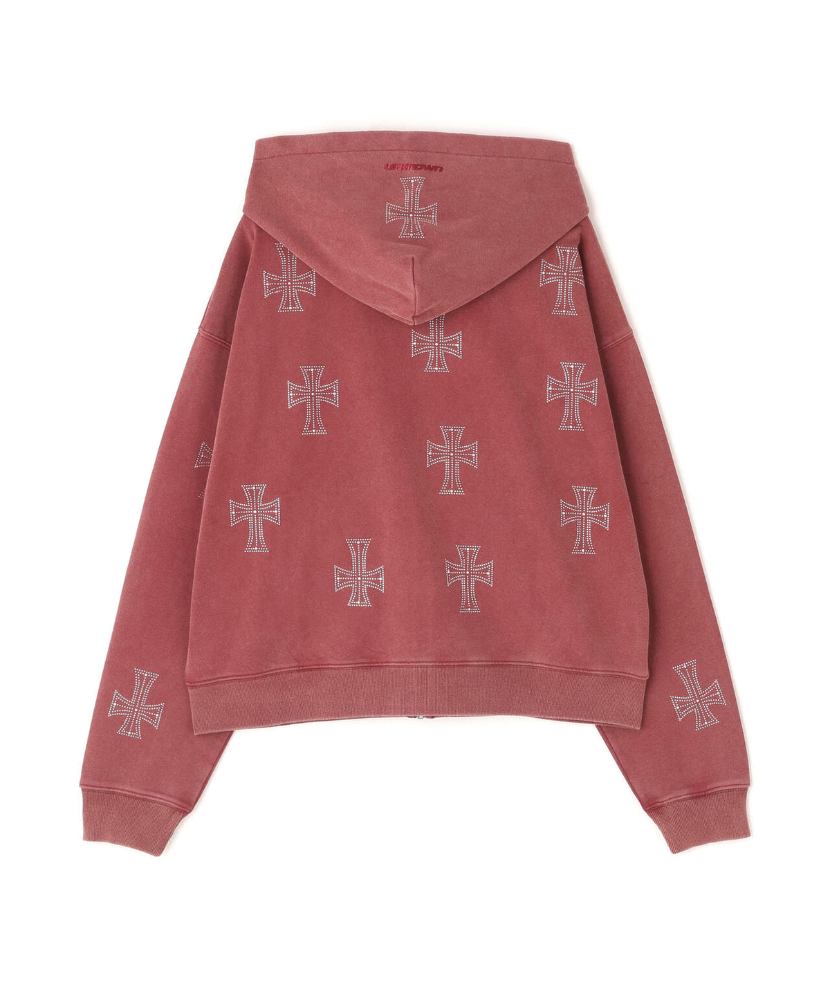 UNKNOWNLONDON/アンノウンロンドン/OUTLINE RHINESTONE HOODIE