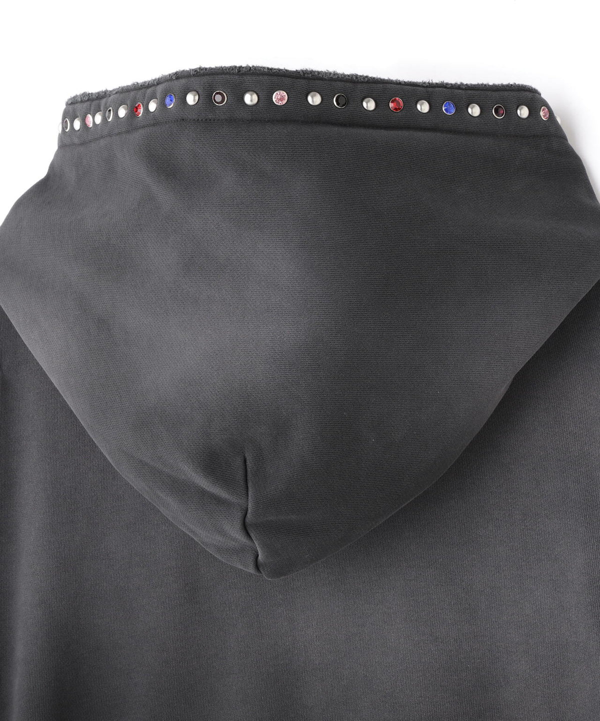 WHITELAND/ホワイトランド/STUDS DAMAGE HOODIE