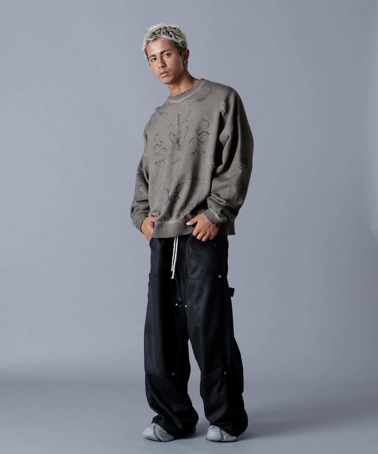 DankeSchon/ダンケシェーン/BURN CREWNECK SWEAT