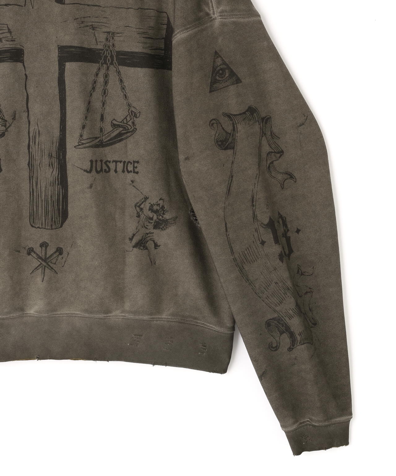 DankeSchon/ダンケシェーン/BURN CREWNECK SWEAT