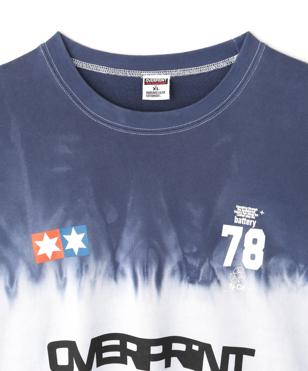 overprint/オーバープリント/SPACE DYE sweat shirts
