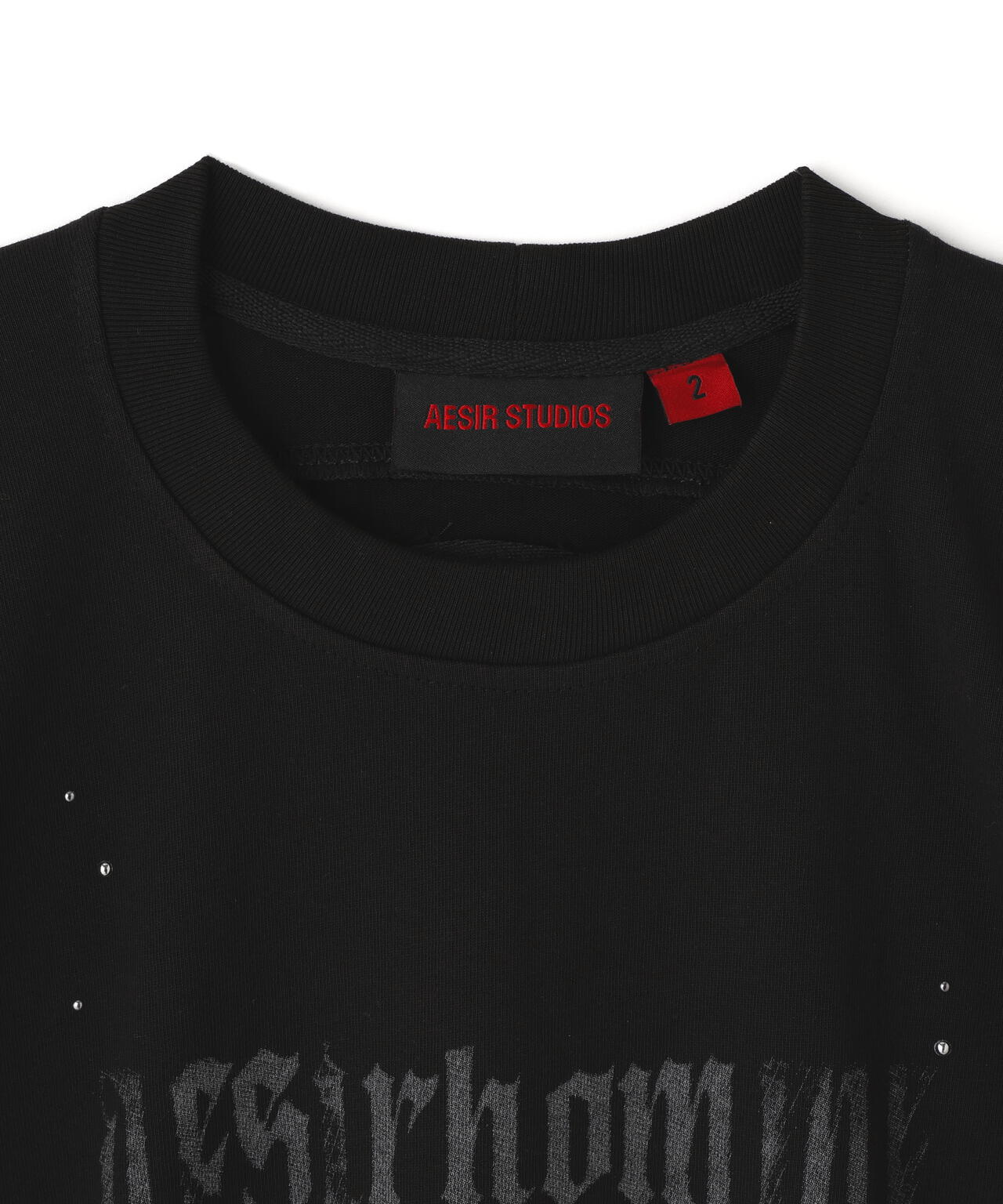 Aesir Studios/アースィアスタジオ/RHINESTONE T-SHIRT