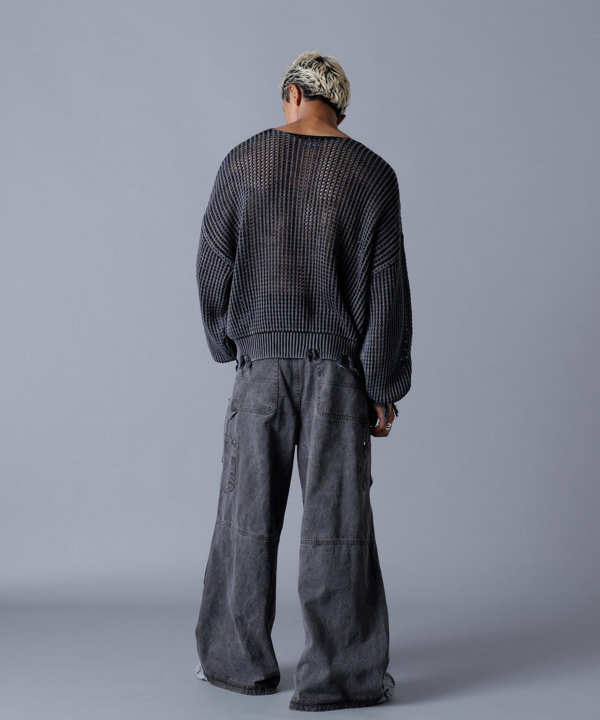 DankeSchon/ダンケシェーン/CHEMICAL MESH KNIT CREWNECK
