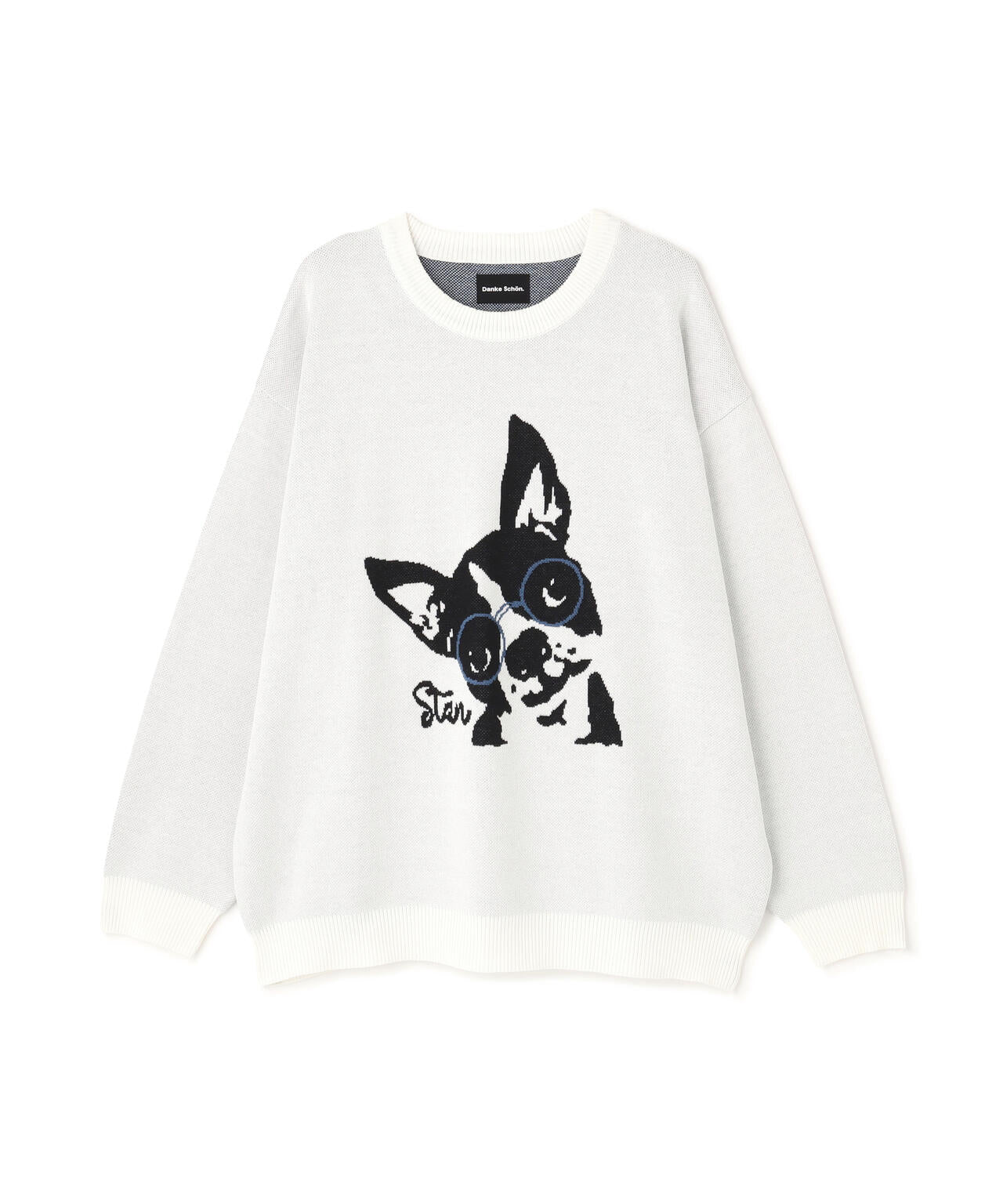 【WEB&DEPOT限定】DankeSchon/ダンケシェーン/W JACQUARD DOG KNIT