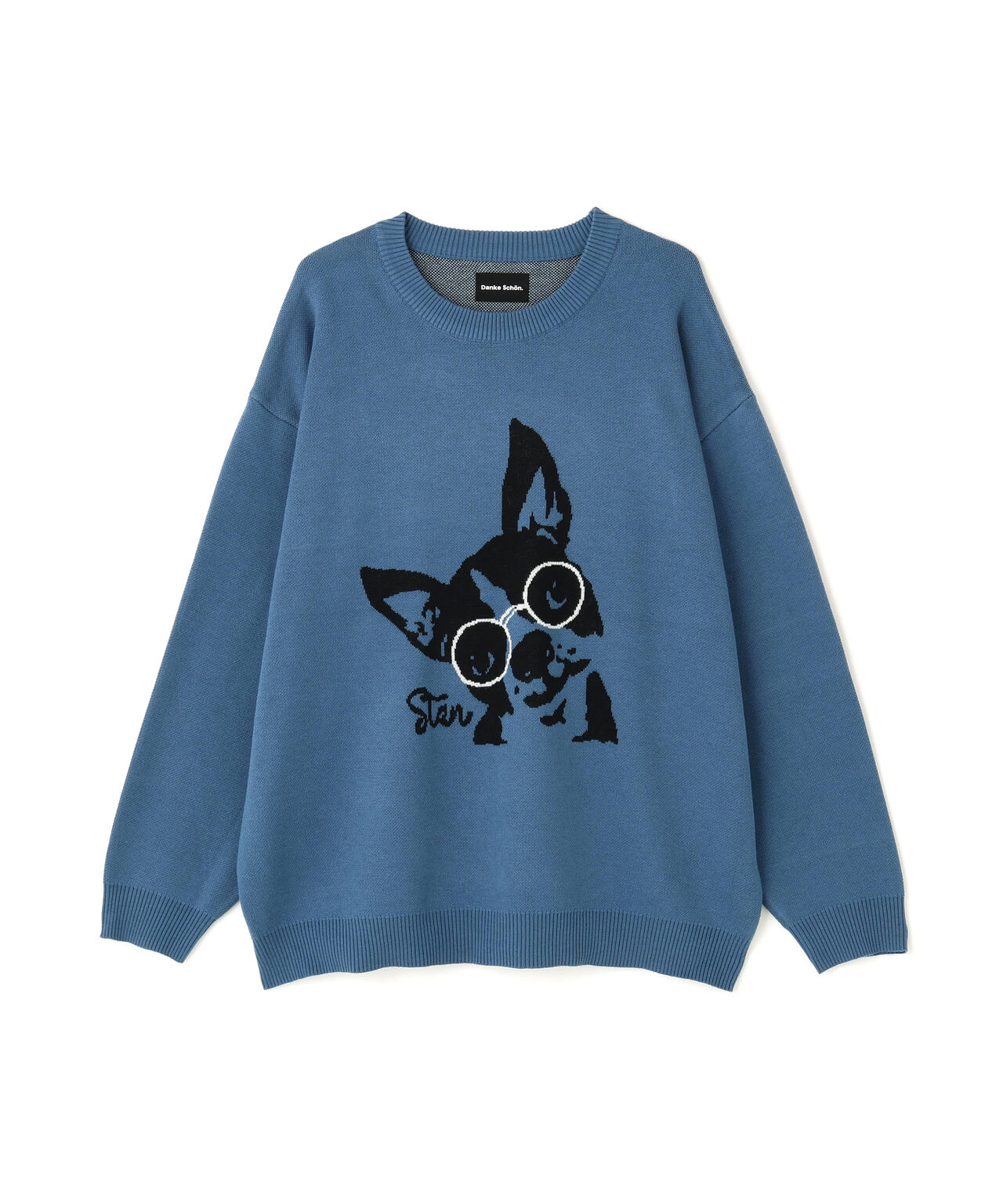 【WEB&DEPOT限定】DankeSchon/ダンケシェーン/W JACQUARD DOG KNIT