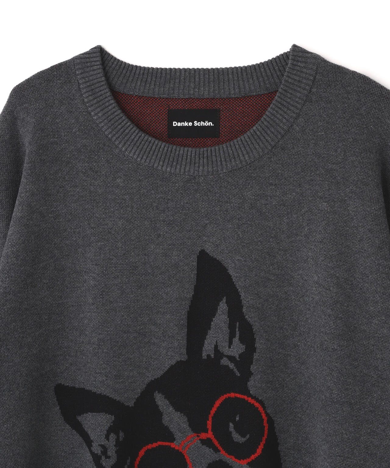 【WEB&DEPOT限定】DankeSchon/ダンケシェーン/W JACQUARD DOG KNIT
