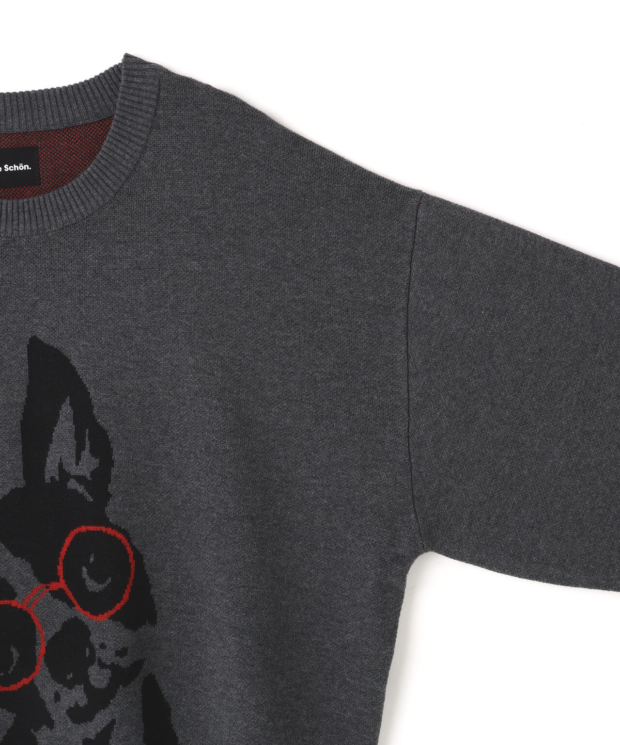 【WEB&DEPOT限定】DankeSchon/ダンケシェーン/W JACQUARD DOG KNIT