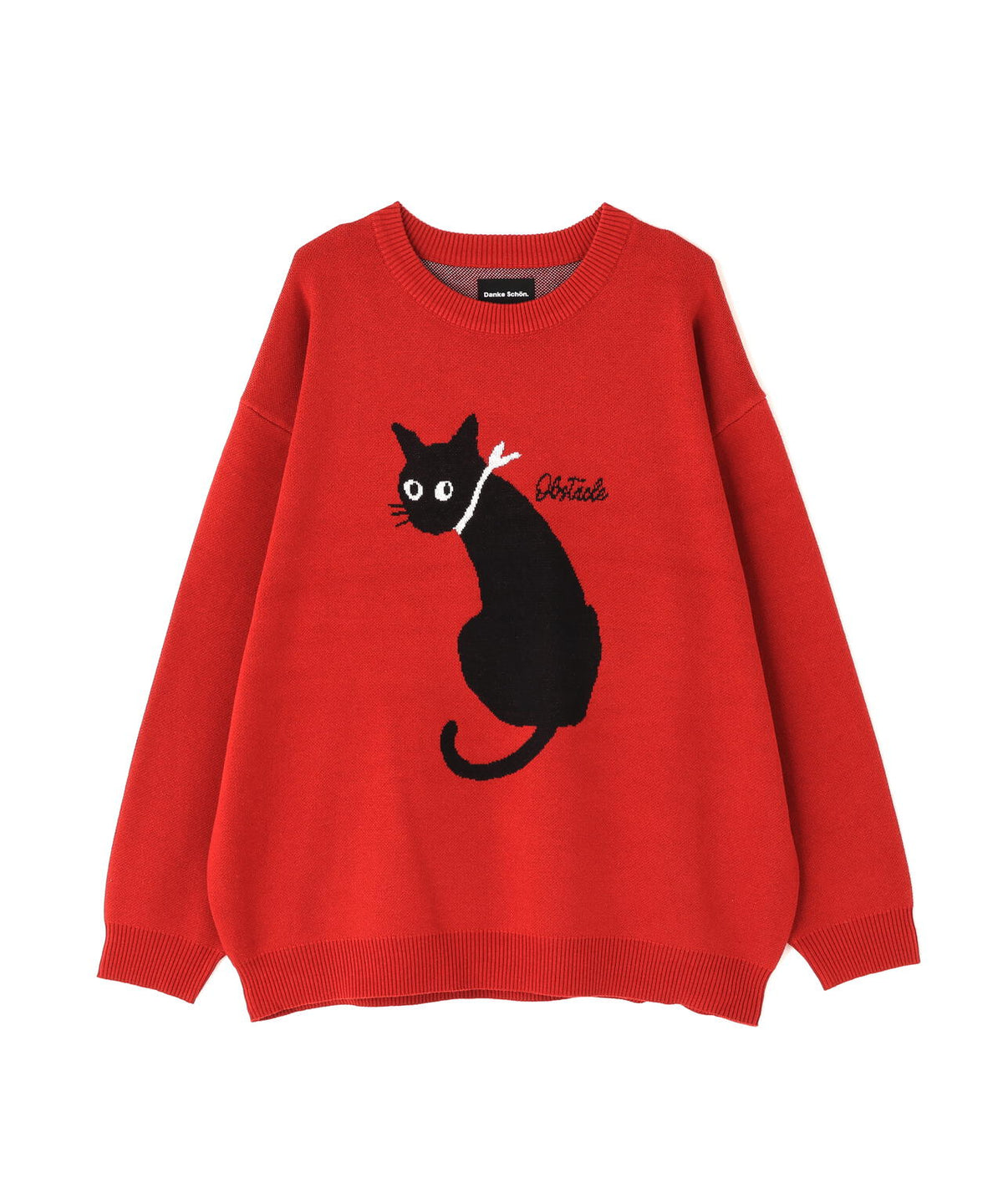 【WEB&DEPOT限定】DankeSchon/ダンケシェーン/W JACQUARD CAT KNIT