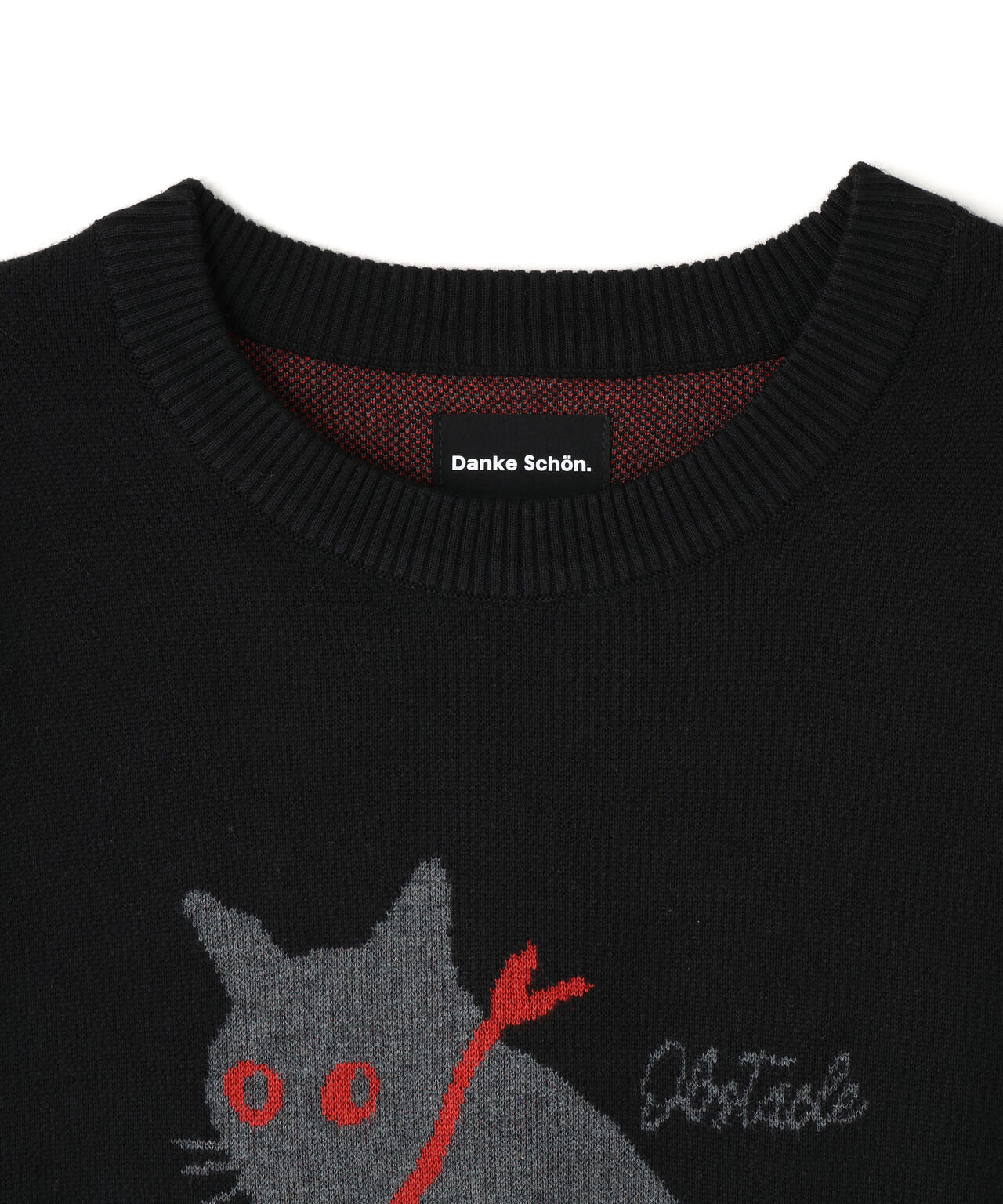 【WEB&DEPOT限定】DankeSchon/ダンケシェーン/W JACQUARD CAT KNIT