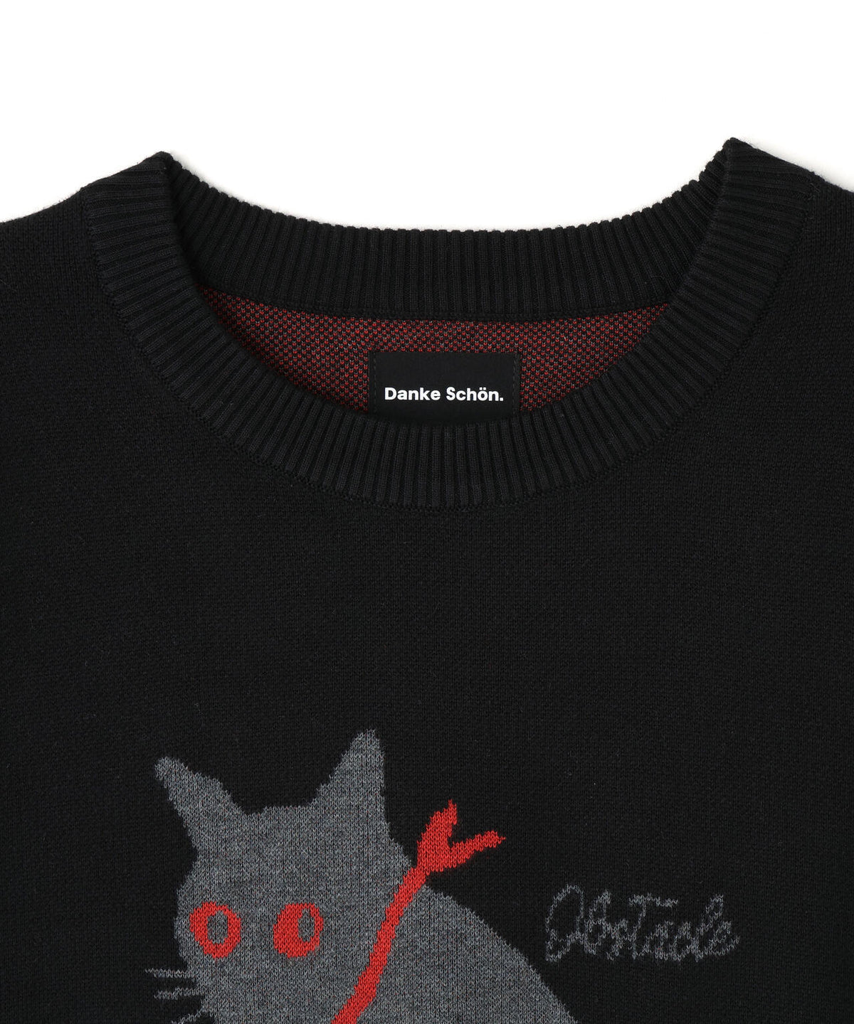 【WEB&DEPOT限定】DankeSchon/ダンケシェーン/W JACQUARD CAT KNIT