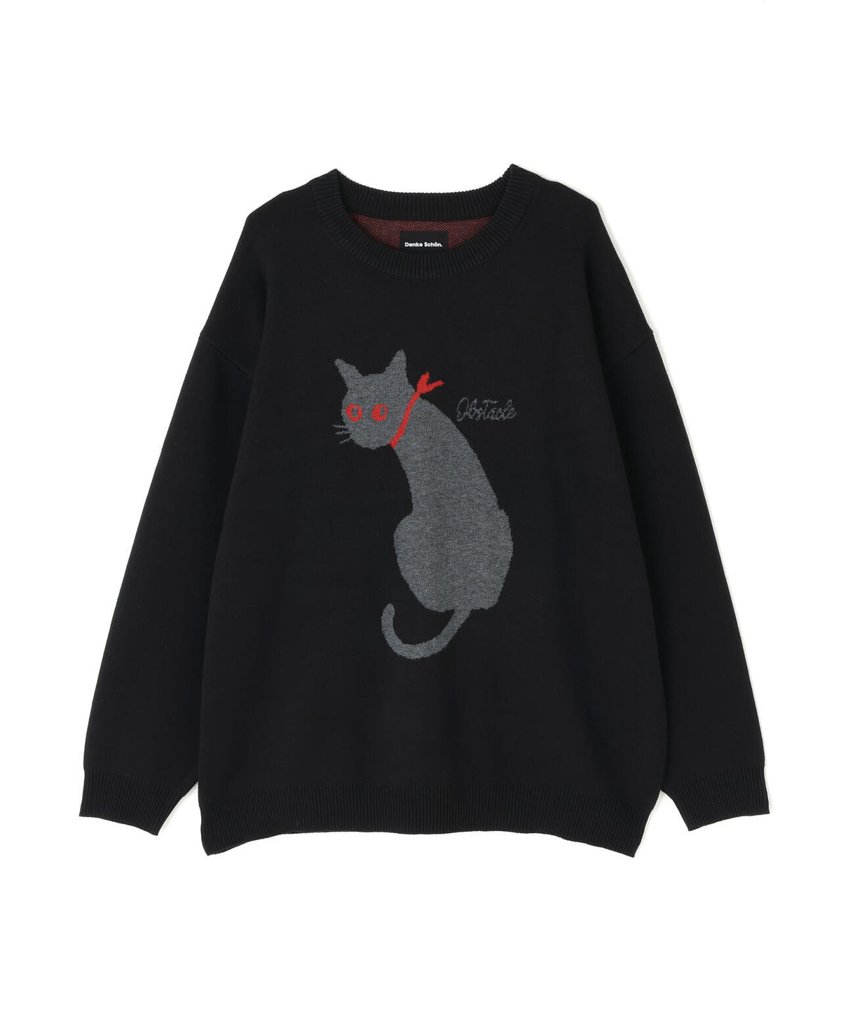 【WEB&DEPOT限定】DankeSchon/ダンケシェーン/W JACQUARD CAT KNIT
