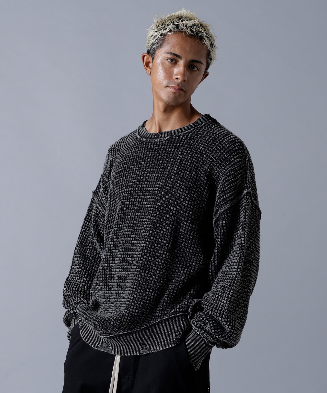 DankeSchon/ダンケシェーン/PIGMENT CHEMICAL AZE CREWNECK