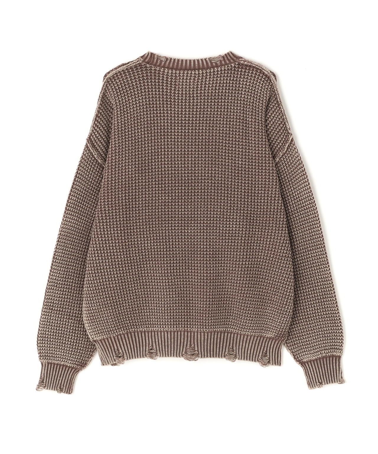 DankeSchon/ダンケシェーン/PIGMENT CHEMICAL AZE CREWNECK