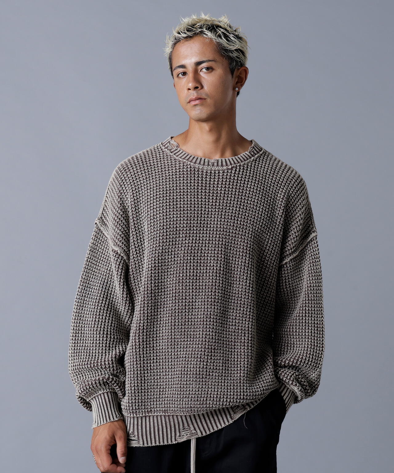 DankeSchon/ダンケシェーン/PIGMENT CHEMICAL AZE CREWNECK