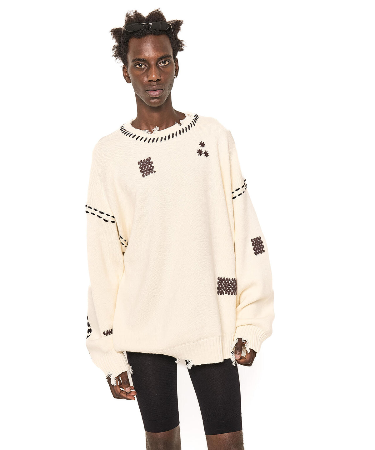DankeSchon/ダンケシェーン/HAND STITCH KNIT CREWNECK