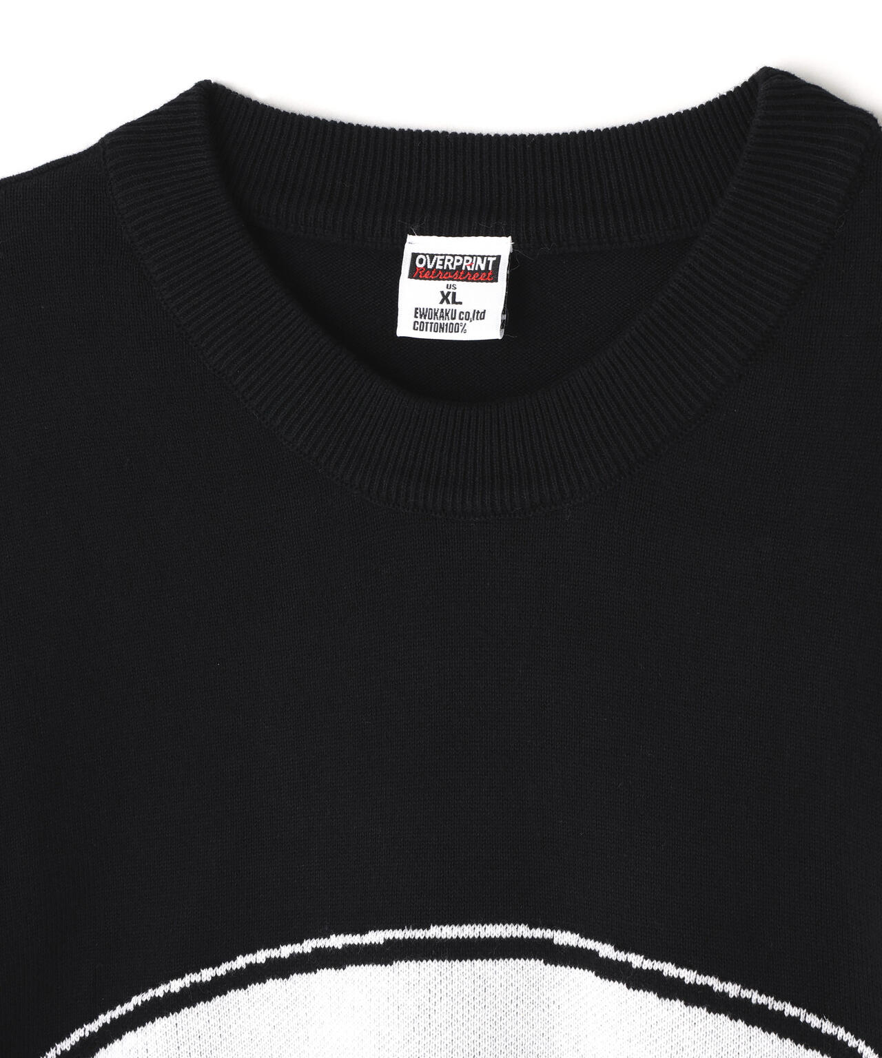 overprint/オーバープリント/OVAL V COTTON KNIT