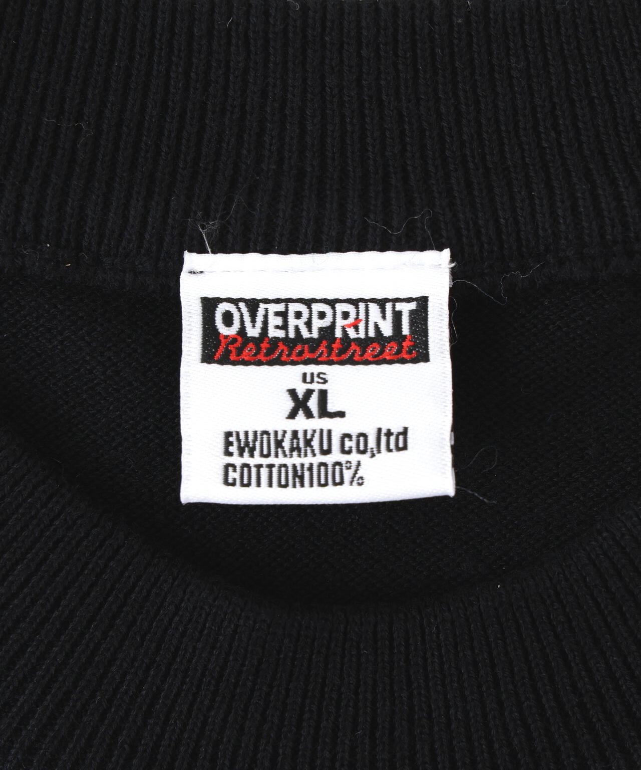 overprint/オーバープリント/OVAL V COTTON KNIT