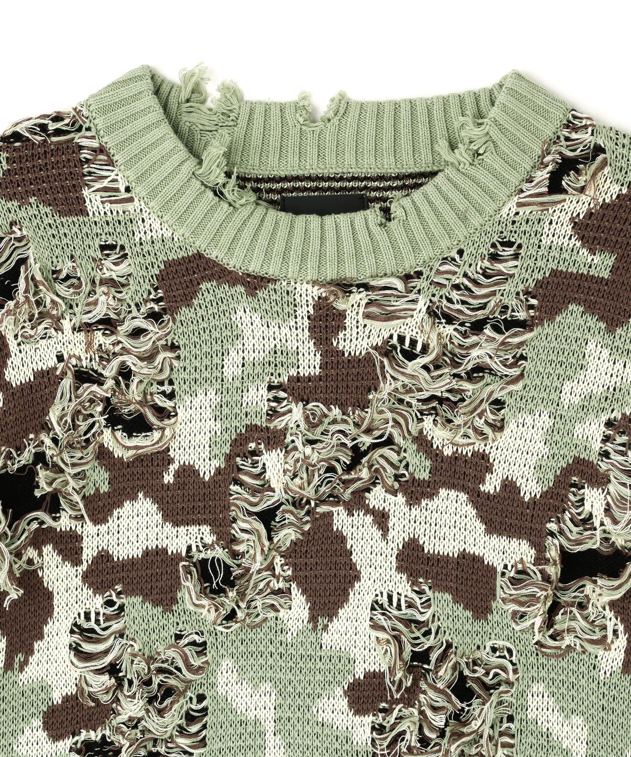 DankeSchon/ダンケシェーン/CAMO KNIT CREWNECK