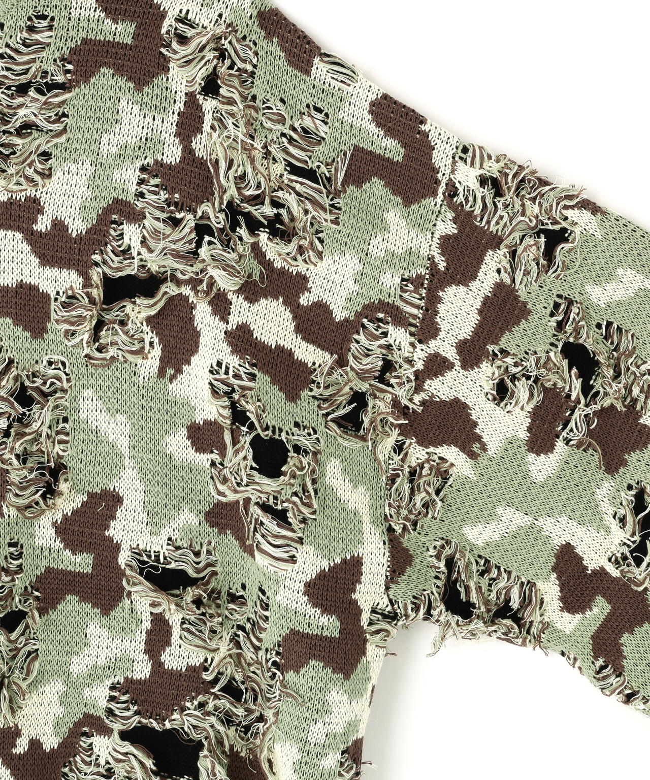 DankeSchon/ダンケシェーン/CAMO KNIT CREWNECK