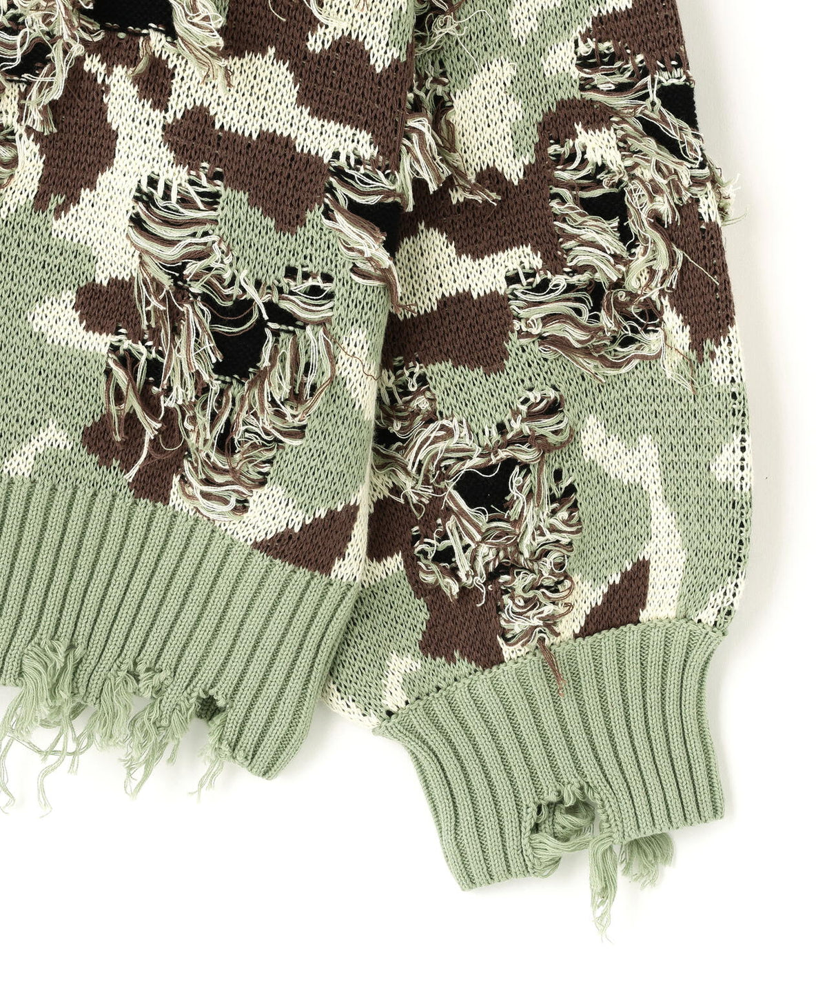 DankeSchon/ダンケシェーン/CAMO KNIT CREWNECK