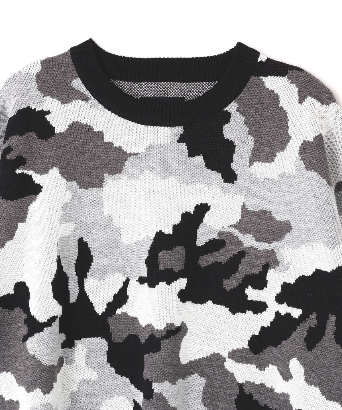 【WEB&DEPOT限定】DankeSchon/ダンケシェーン/CAMO CREWNECK KNIT