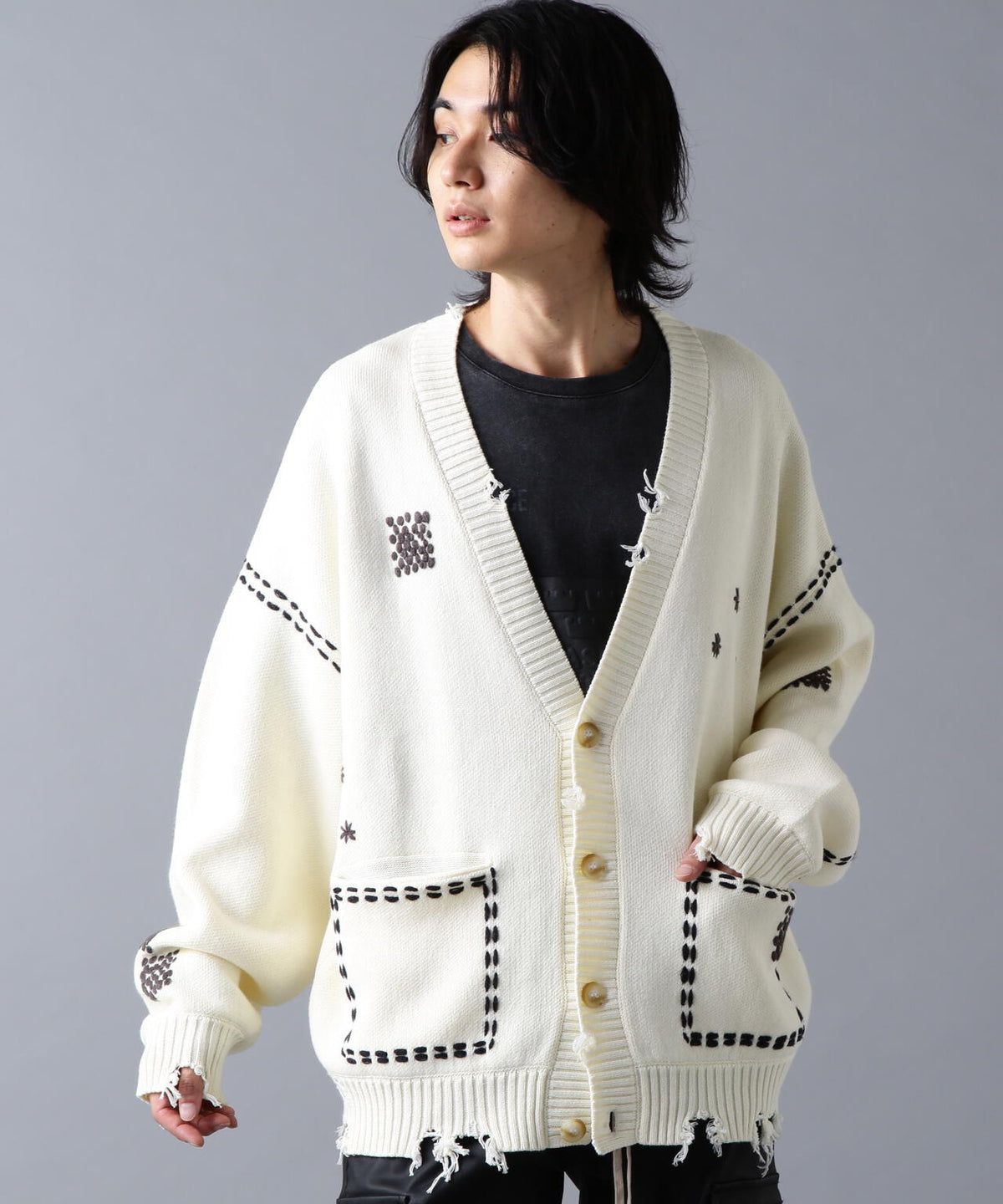 DankeSchon/ダンケシェーン/HAND STITCH KNIT CARDIGAN
