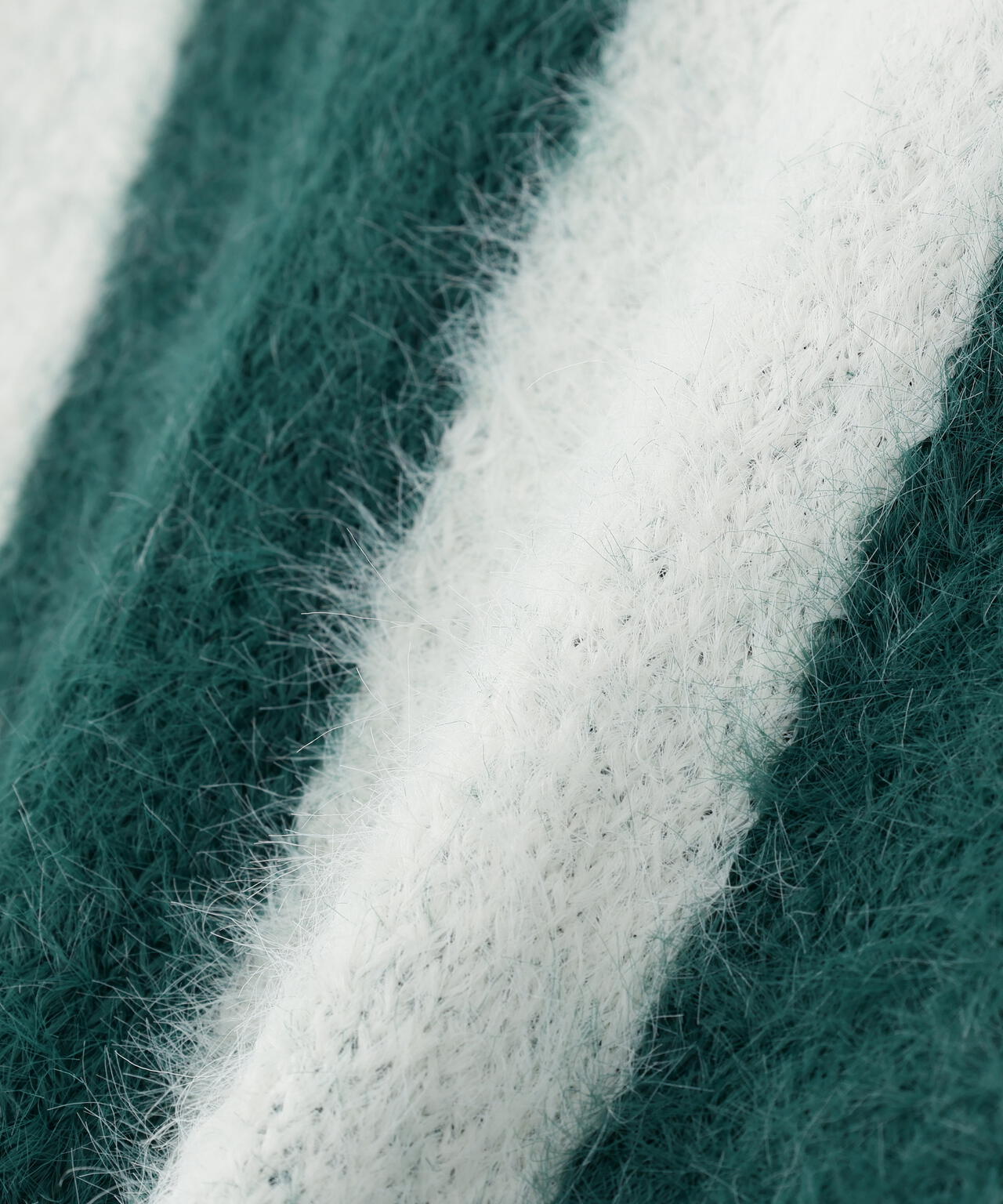 【WEB&DEPOT限定】DankeSchon/ダンケシェーン/SHAGGY STRIPE CARDIGAN