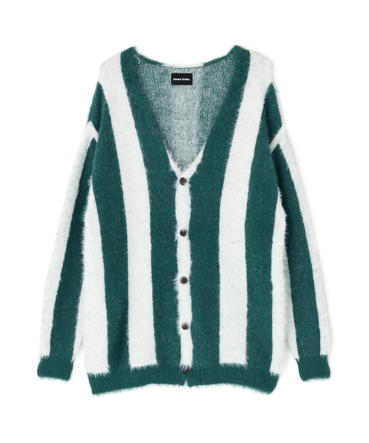 【WEB&DEPOT限定】DankeSchon/ダンケシェーン/SHAGGY STRIPE CARDIGAN