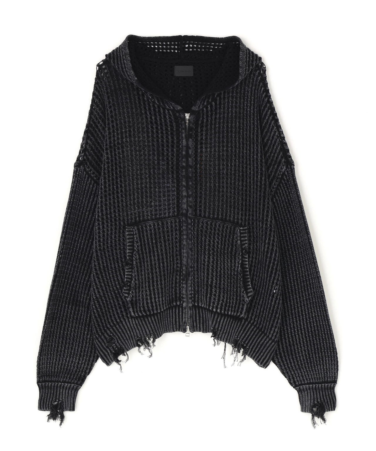 DankeSchon/ダンケシェーン/CHEMICAL MESH KNIT ZIP HOODIE