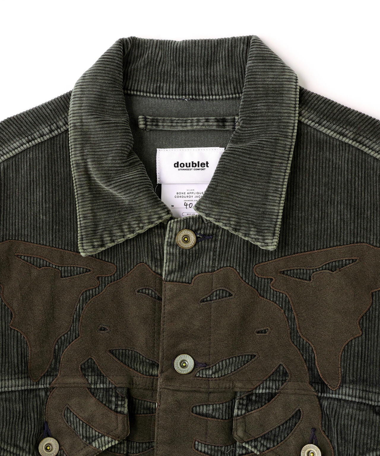 doublet/ダブレット/BONE APPLIQUE CORDUROY JACKET