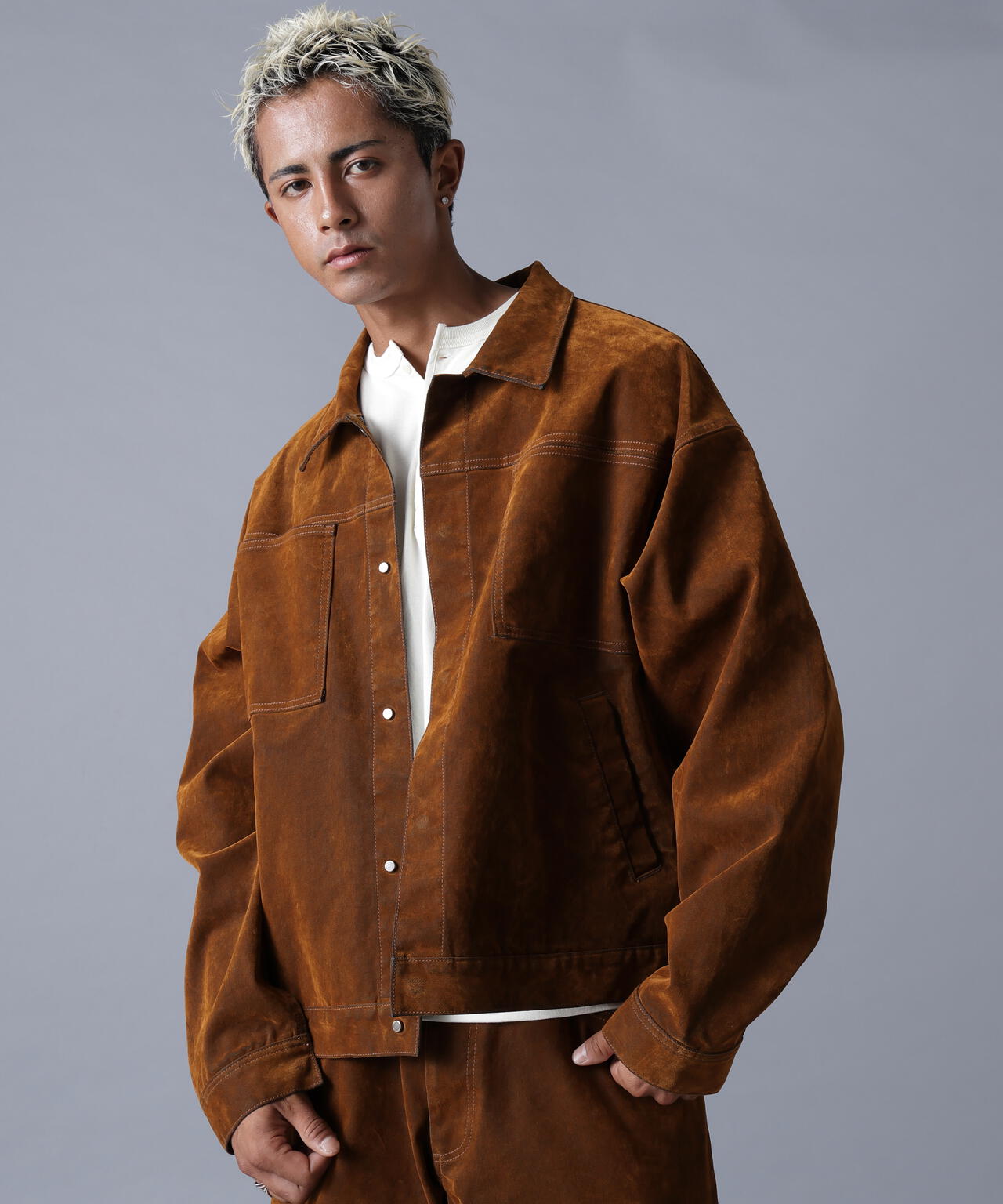 DankeSchon/ダンケシェーン/FLOCKY DENIM SHORT JACKET