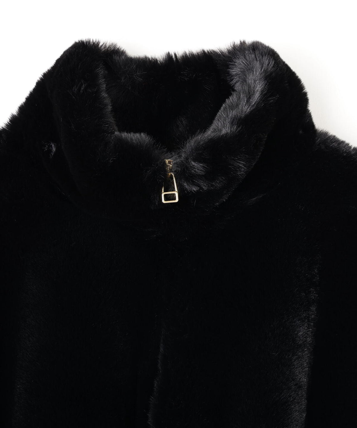DankeSchon/ダンケシェーン/ECO FUR STAND BLOUSON BLACK