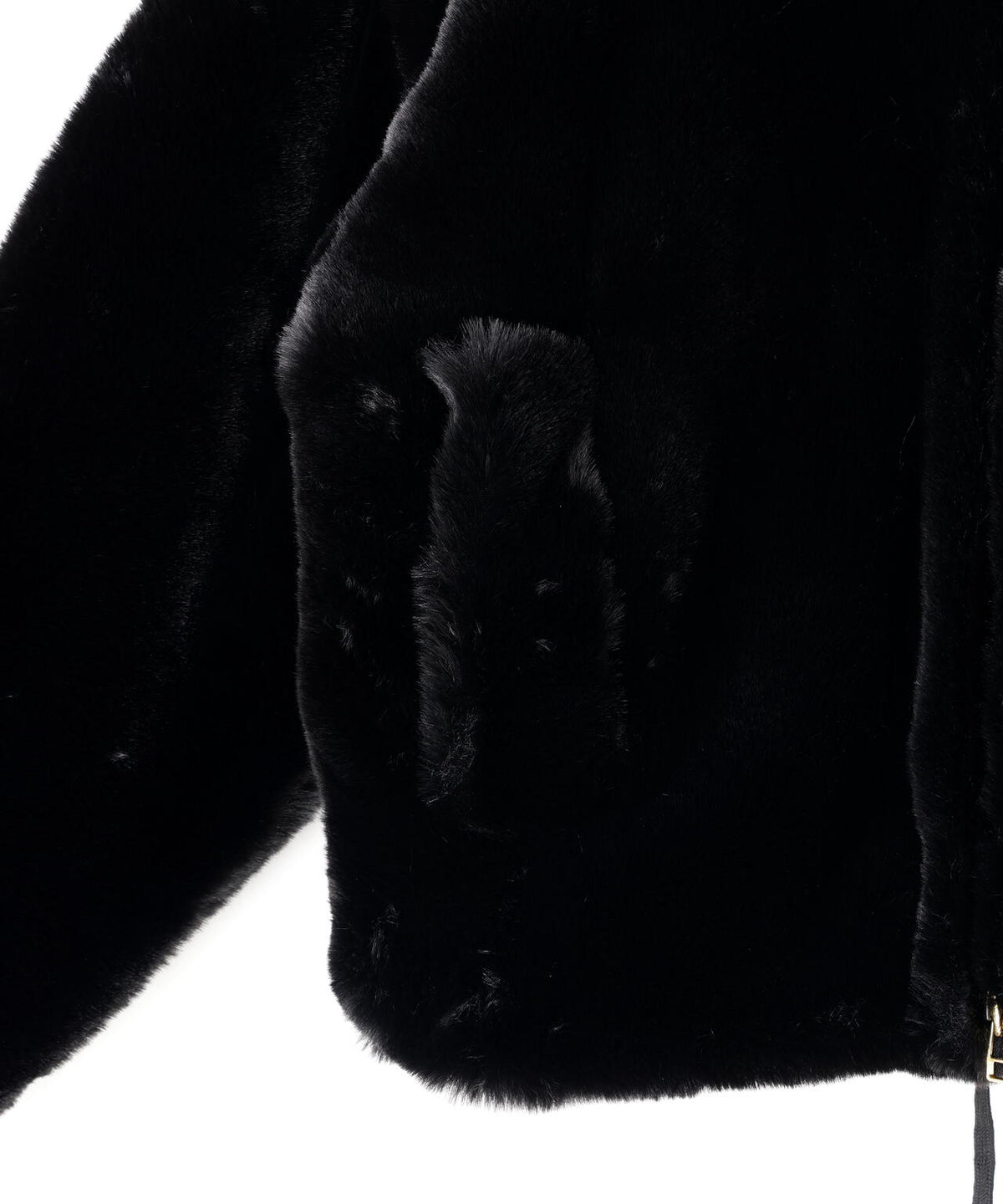 DankeSchon/ダンケシェーン/ECO FUR STAND BLOUSON BLACK