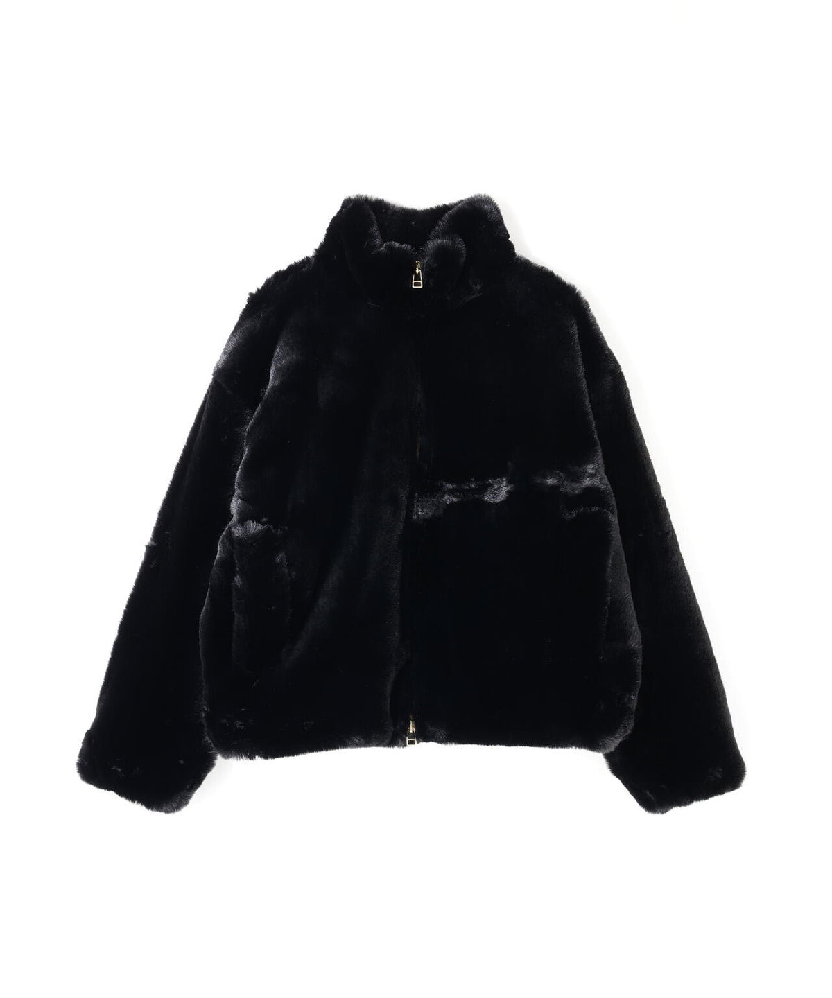 DankeSchon/ダンケシェーン/ECO FUR STAND BLOUSON BLACK
