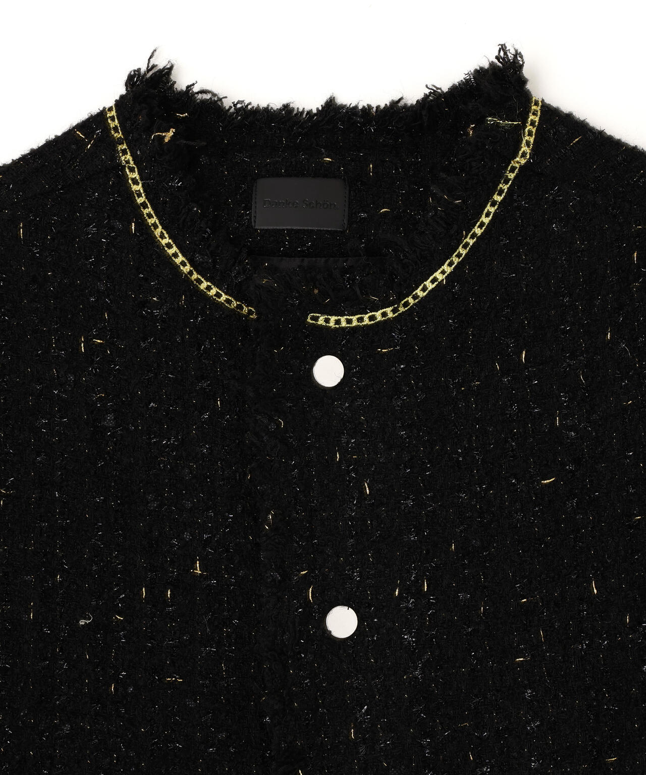 DankeSchon/ダンケシェーン/CHAIN EMBROIDERY TWEED JACKET