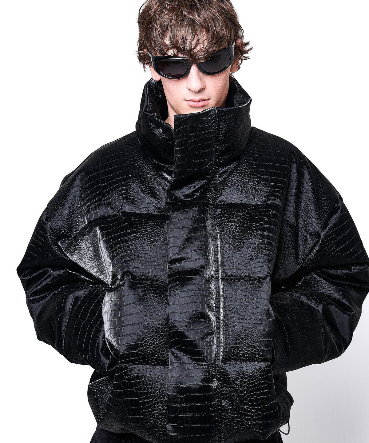 DankeSchon/ダンケシェーン/PU SHORT BLOUSON CROCODILE