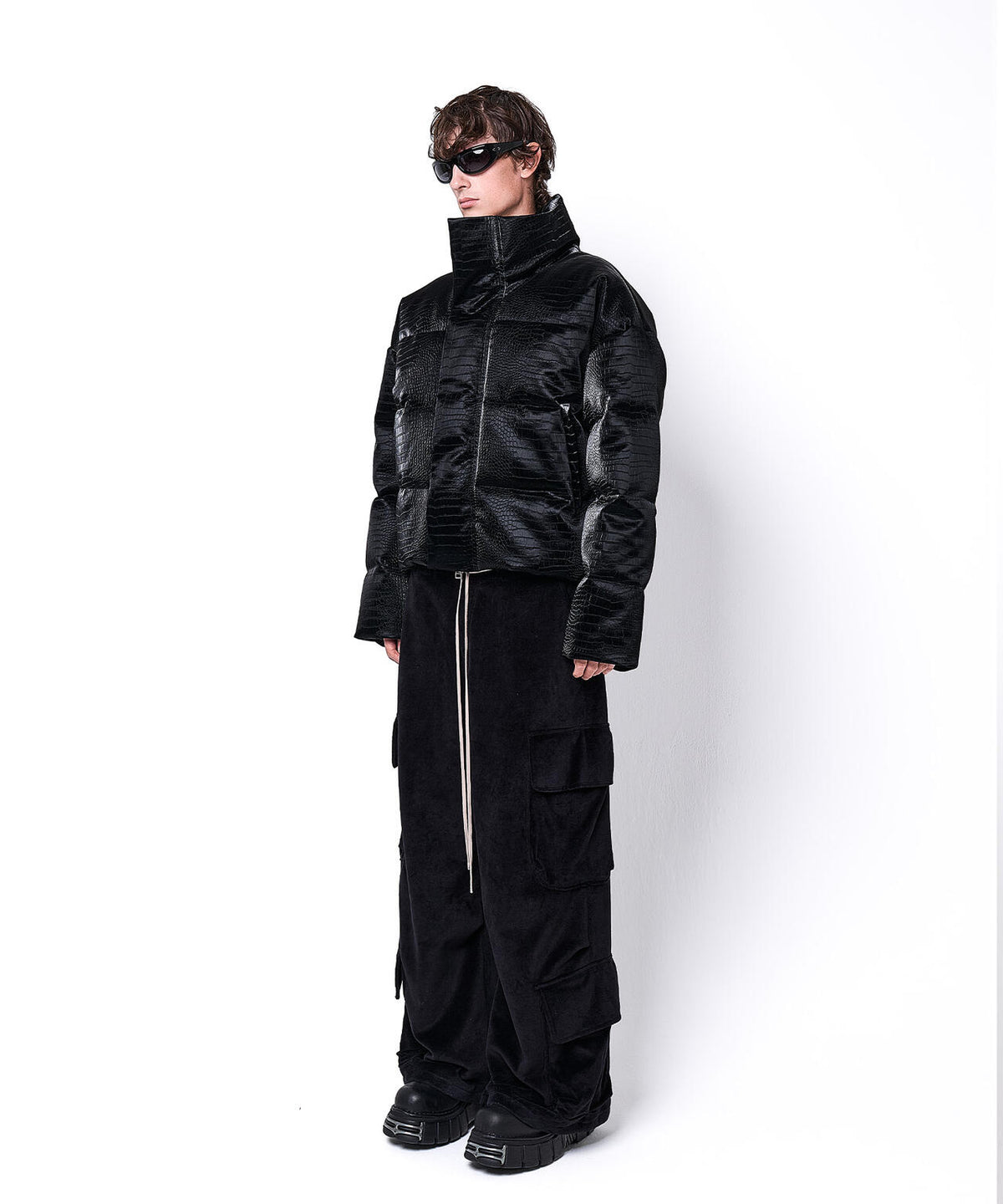 DankeSchon/ダンケシェーン/PU SHORT BLOUSON CROCODILE