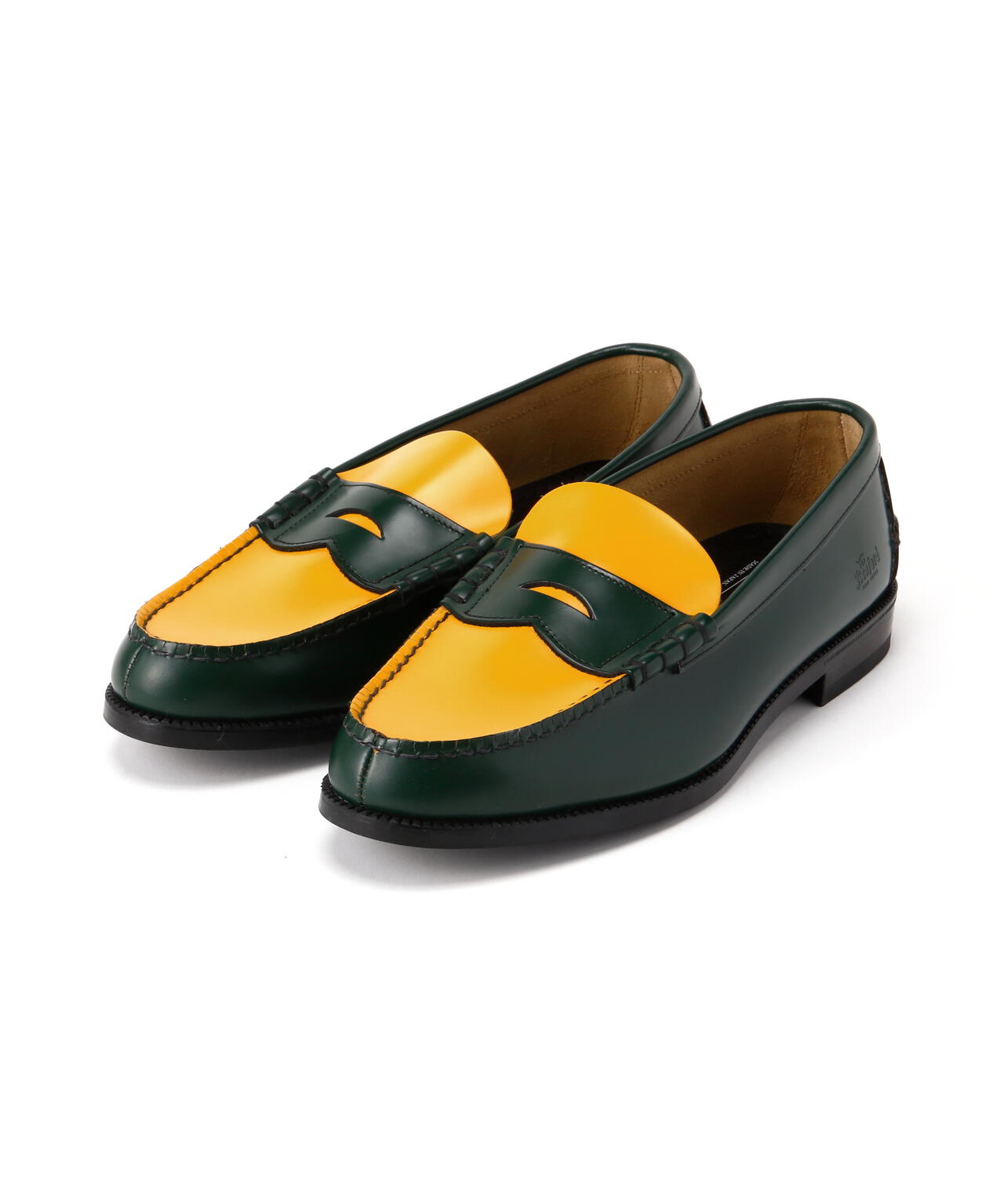 The Kenford Fineshoes/ケンフォードファインシューズ/COIN LOAFERS GREEN×YELLOW