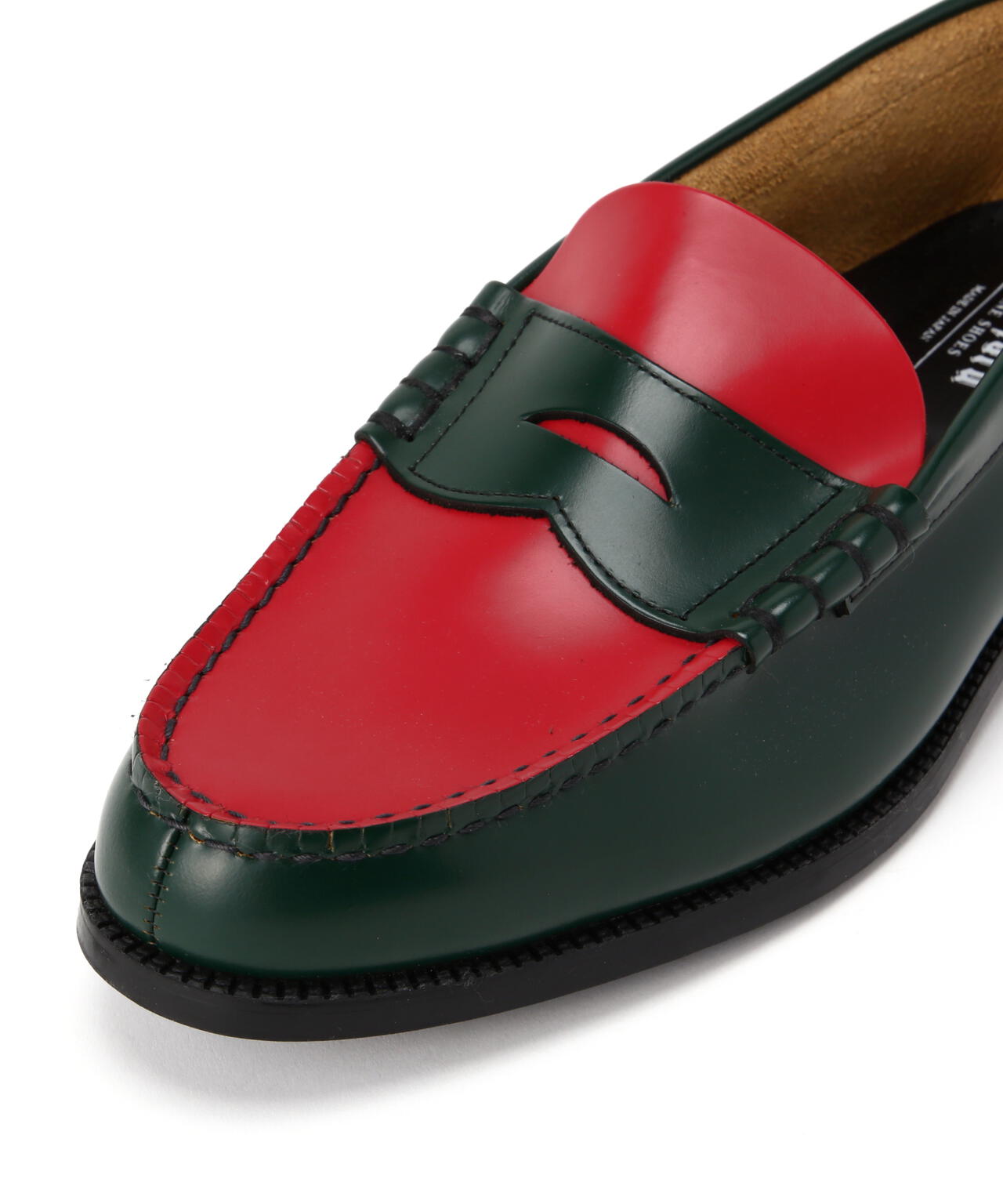 The Kenford Fineshoes/ケンフォードファインシューズ/COIN LOAFERS GREEN×RED