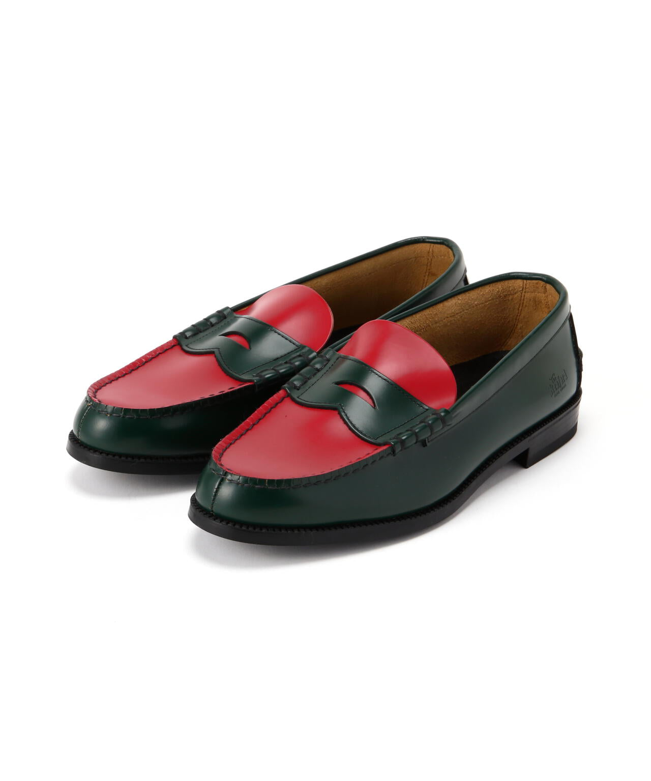 The Kenford Fineshoes/ケンフォードファインシューズ/COIN LOAFERS GREEN×RED