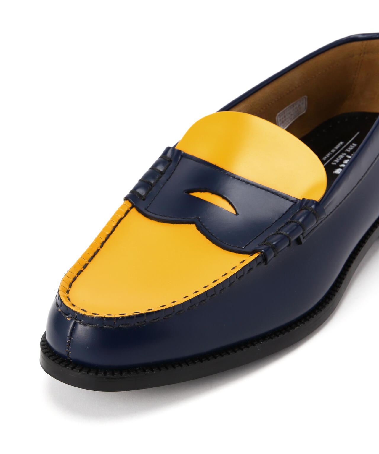 The Kenford Fineshoes/ケンフォードファインシューズ/COIN LOAFERS NAVY×YELLOW
