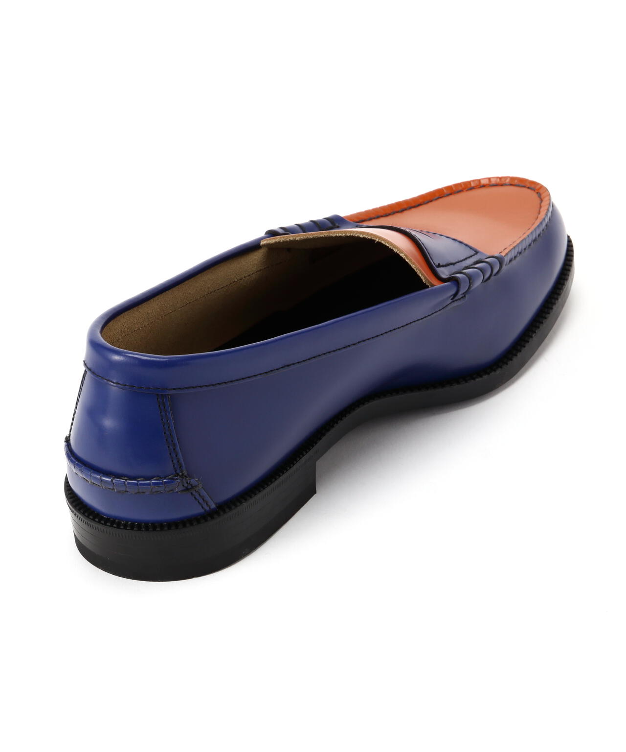 The Kenford Fineshoes/ケンフォードファインシューズ/COIN LOAFERS BLUE×ORANGE