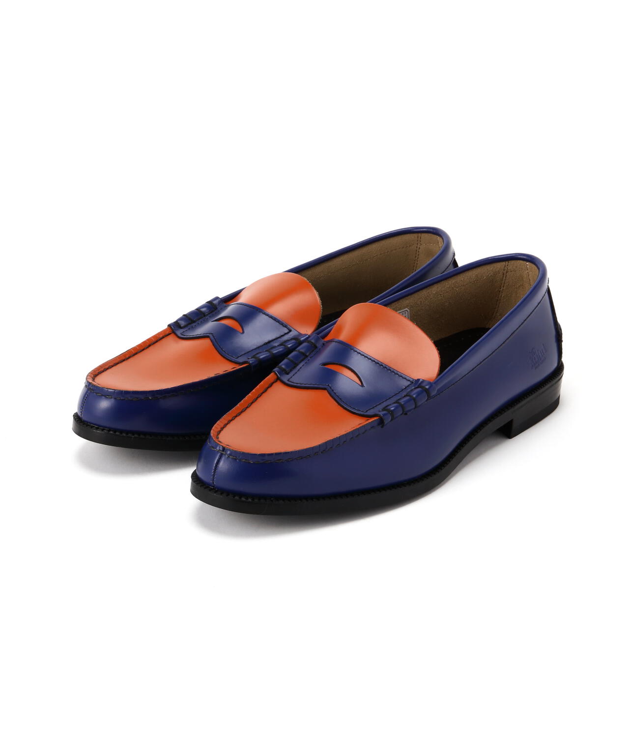The Kenford Fineshoes/ケンフォードファインシューズ/COIN LOAFERS BLUE×ORANGE