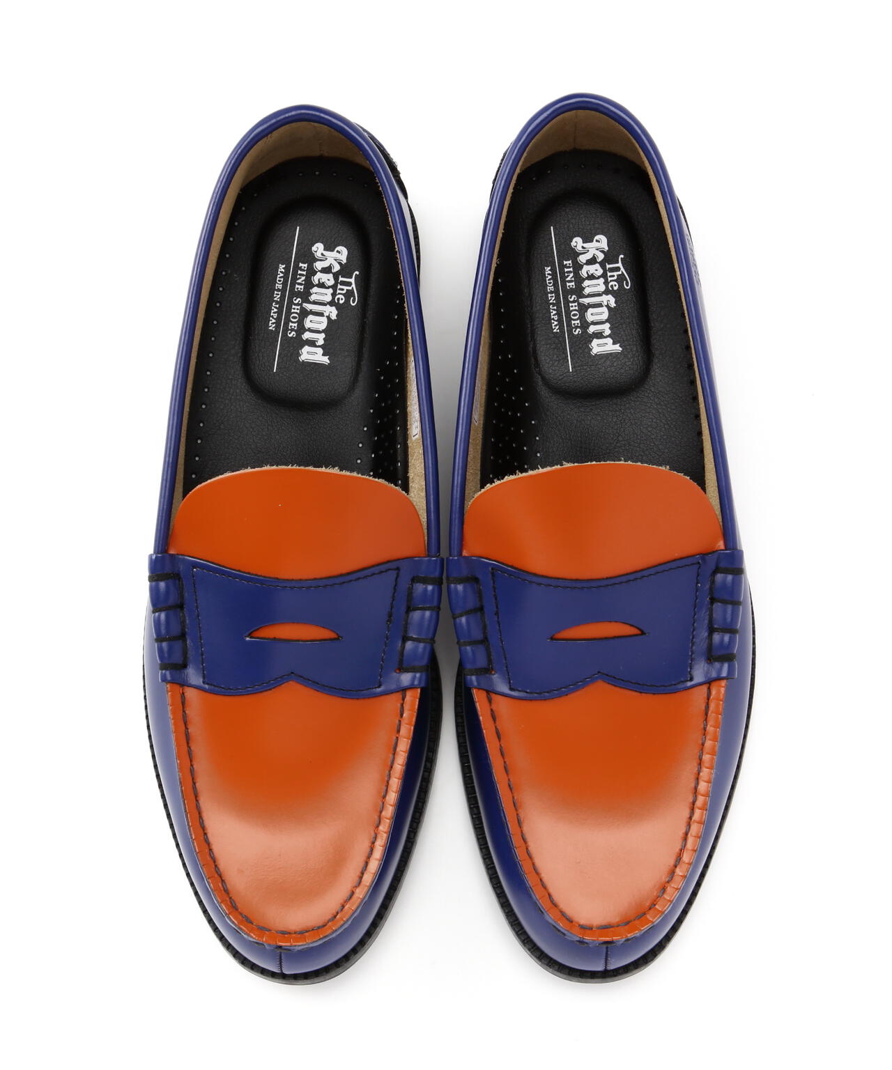The Kenford Fineshoes/ケンフォードファインシューズ/COIN LOAFERS BLUE×ORANGE