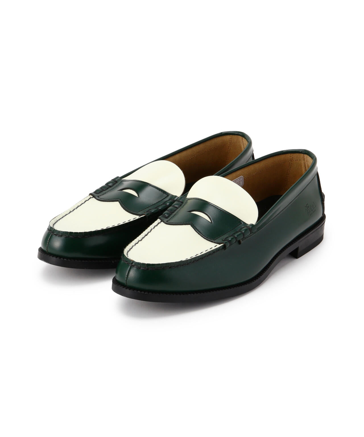 The Kenford Fineshoes/ケンフォードファインシューズ/COIN LOAFERS GREEN×WHITE