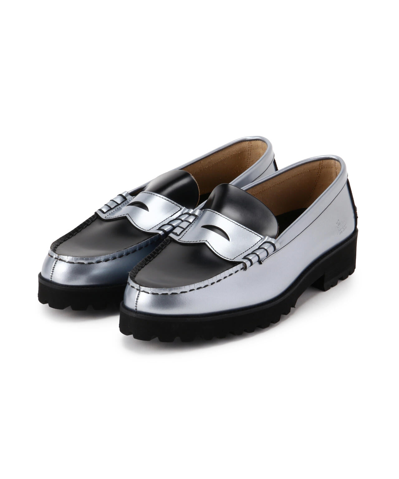 The Kenford Fineshoes/ケンフォードファインシューズ/COIN LOAFERS SILVER×BLACK