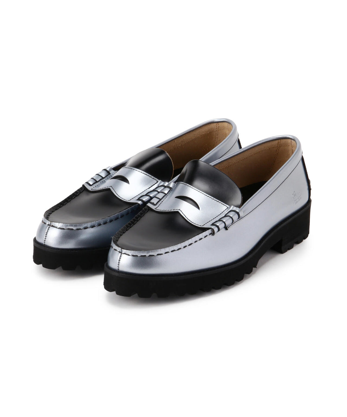 The Kenford Fineshoes/ケンフォードファインシューズ/COIN LOAFERS SILVER×BLACK