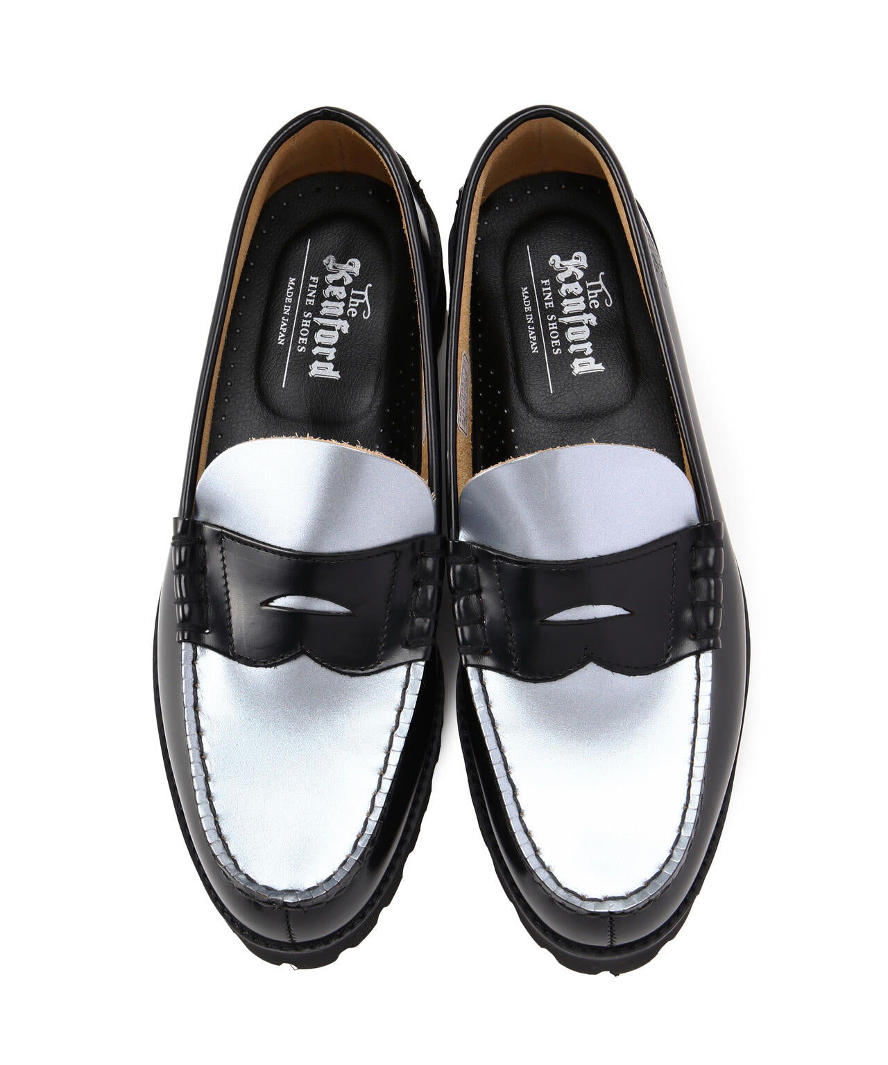 The Kenford Fineshoes/ケンフォードファインシューズ/COIN LOAFERS BLACK×SILVER