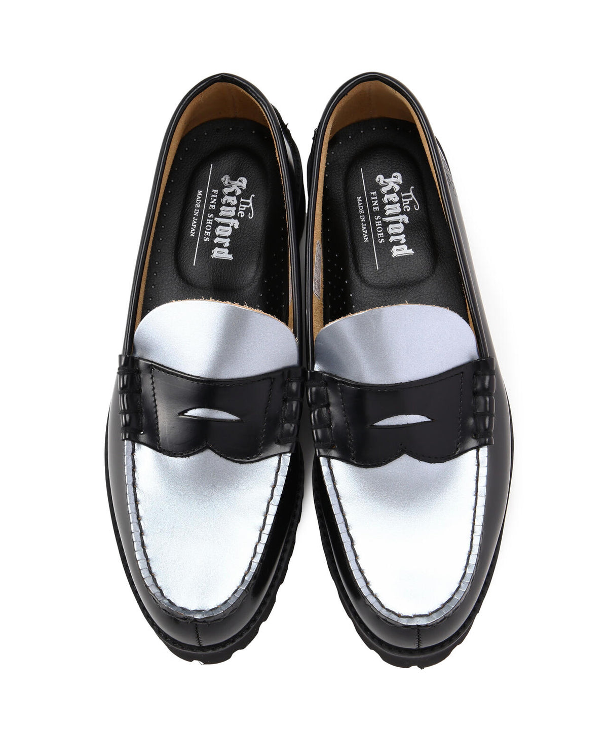 The Kenford Fineshoes/ケンフォードファインシューズ/COIN LOAFERS BLACK×SILVER