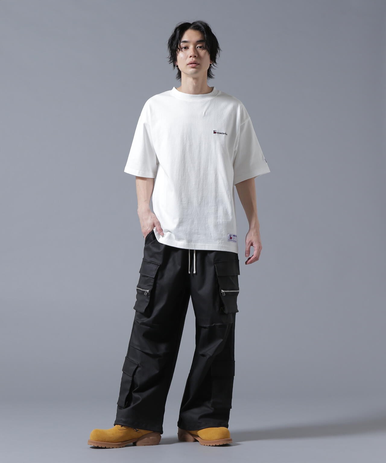 【WEB&DEPOT限定】DankeSchon/ダンケシェーン/COATING WIDE POCKET CARGO PANTS